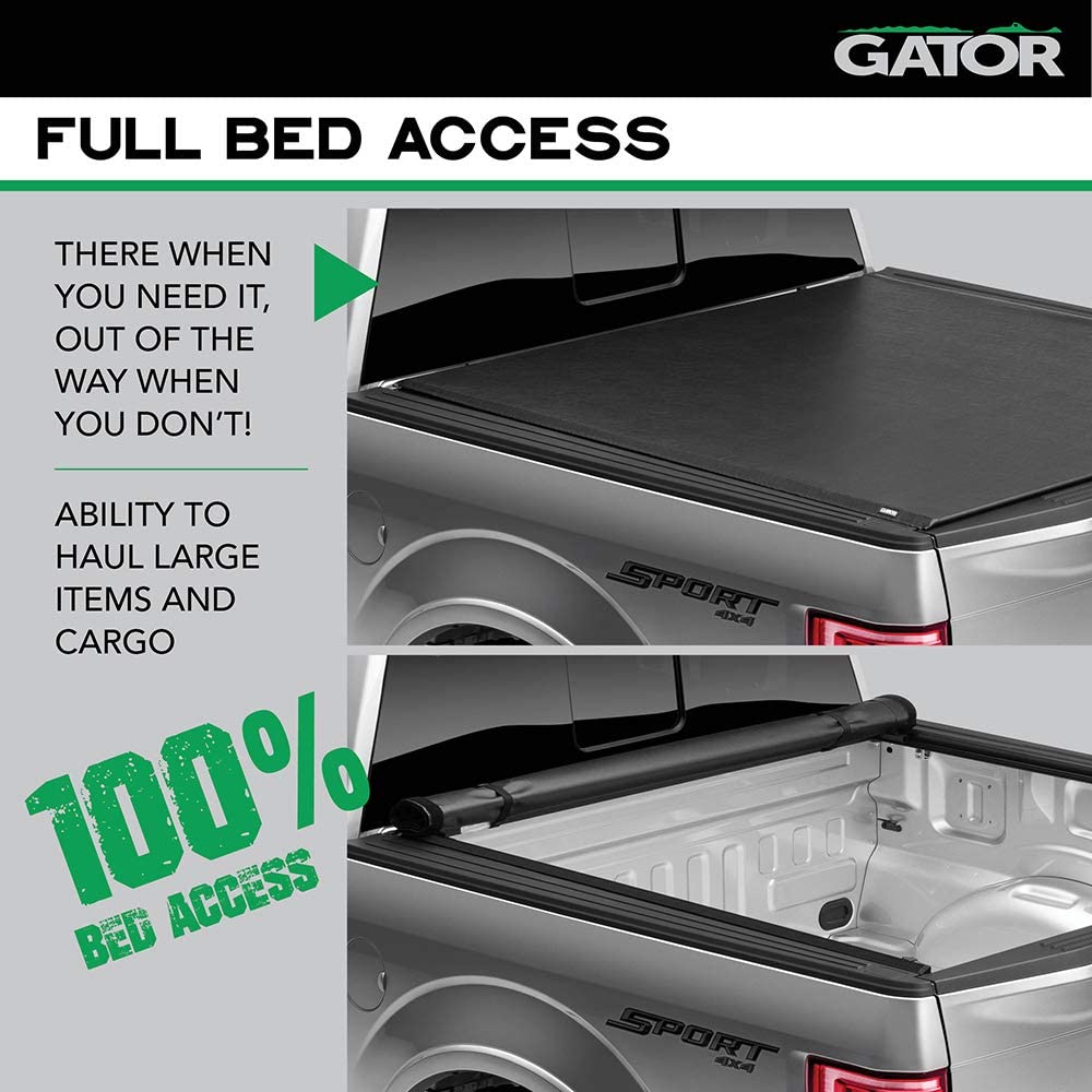 2007-2013 Chevy Silverado / GMC Sierra 1500 5&#39;8&quot; Bed (Gator ETX Soft Roll Up Truck Bed Tonneau Cover | 53106 |
