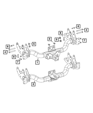 Hitch - Mopar (68240557AD) 2019-2023 Ram 1500 - 68240557ad