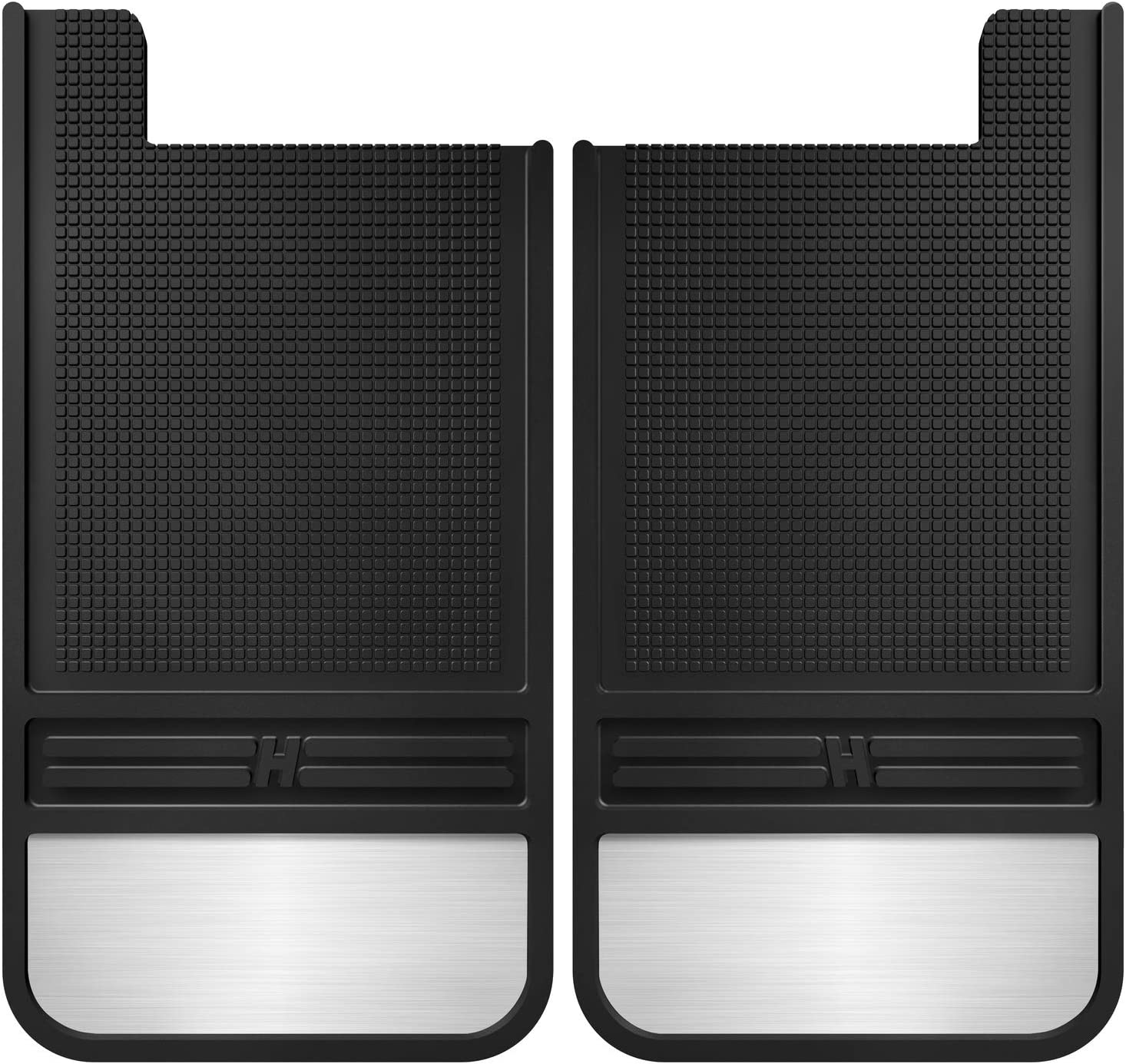 Husky Liners Universal Muddog Mud Flaps | Rubber Rear Mud Flaps - 12" w/Weight - Black | 55101