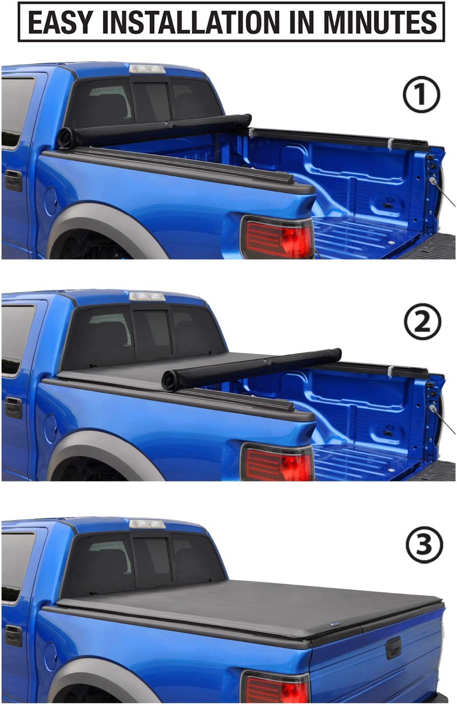 Tyger Auto T1 Roll Up Truck Bed Tonneau Cover TG-BC1C9012 works with 2015-2018 Chevy Colorado / GMC Canyon | Fleetside 5&#39; Bed
