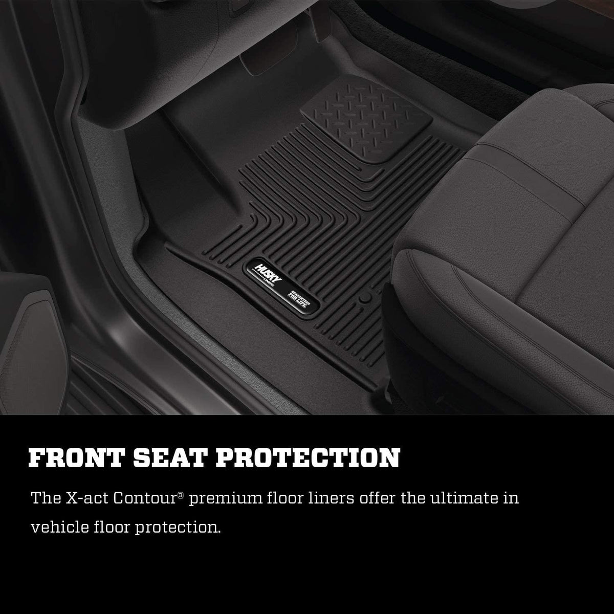 Husky Liners 53711 X-act Contour Black Front Floor Liner For Toyota Tundra 2012 - 2021
