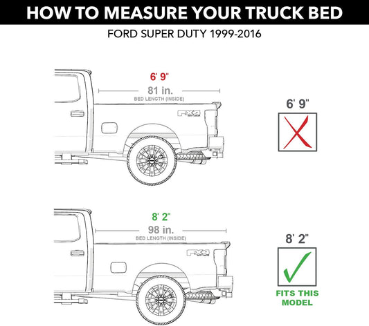 2008 - 2016 Ford F250 / 350 / 450 8'2" Bed ( Truxedo TruXport 269601 Soft Roll Up)