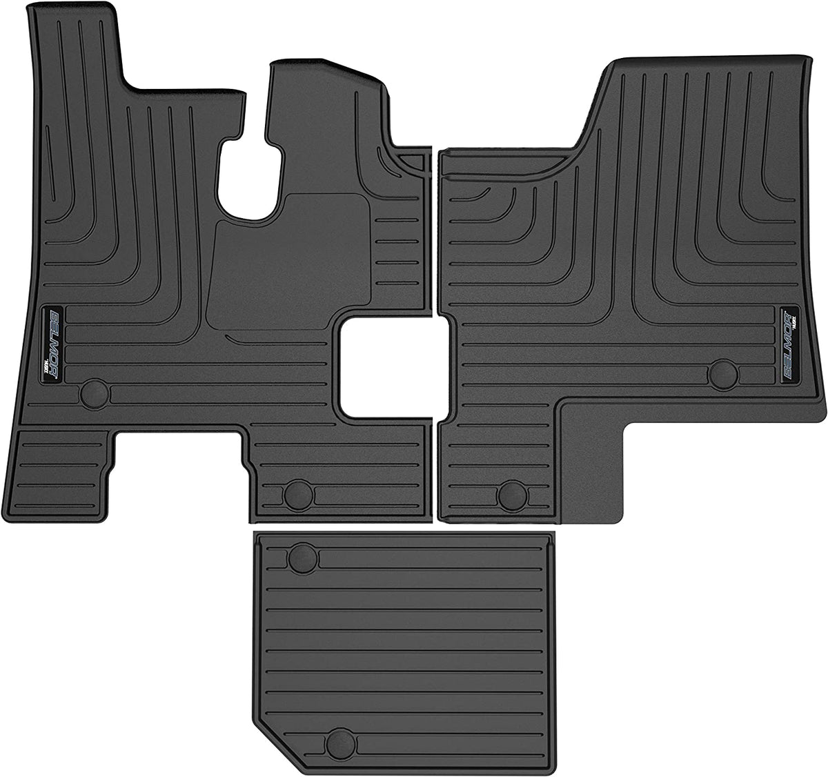 Belmor by Husky Floor Liners Fits 2006-2020 Kenworth W900/W800/T660 for Standard Day Cab, BFM1003M-1